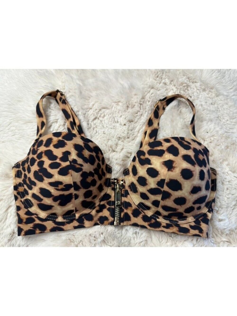 Honey Birdette VEGAS💧🖤 Leopard Jaguar Swim Push Up 32D